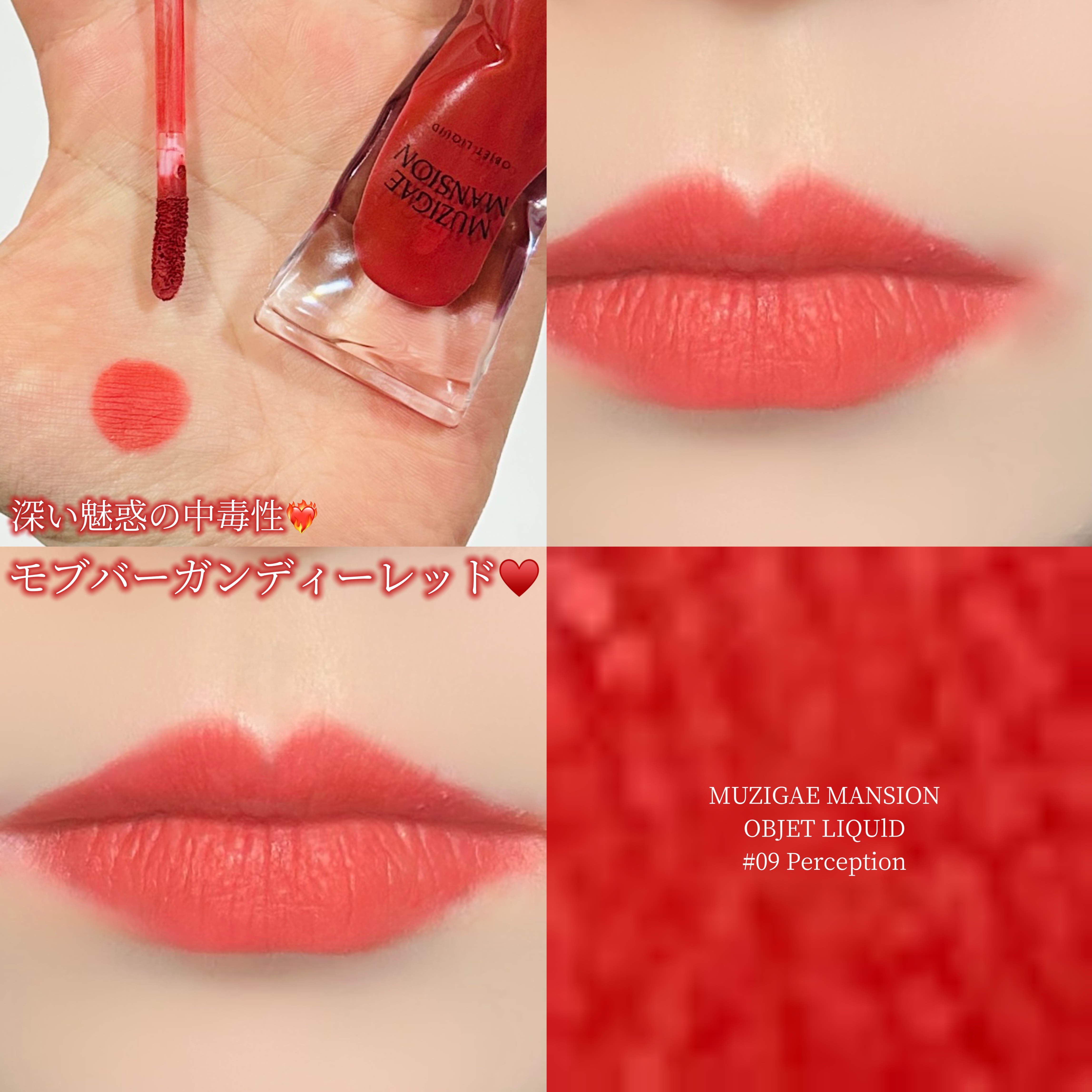 オブジェリキッド/MUZIGAE MANSION/口紅を使ったクチコミ（1枚目）