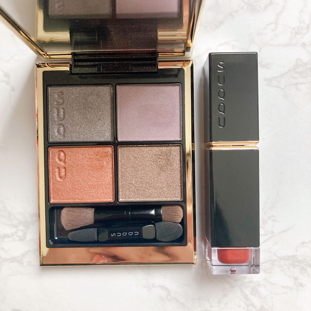 コンフォート リップ フルイド グロウ 104 夕灼 -YUUSHAKU/SUQQU/口紅を使ったクチコミ（1枚目）