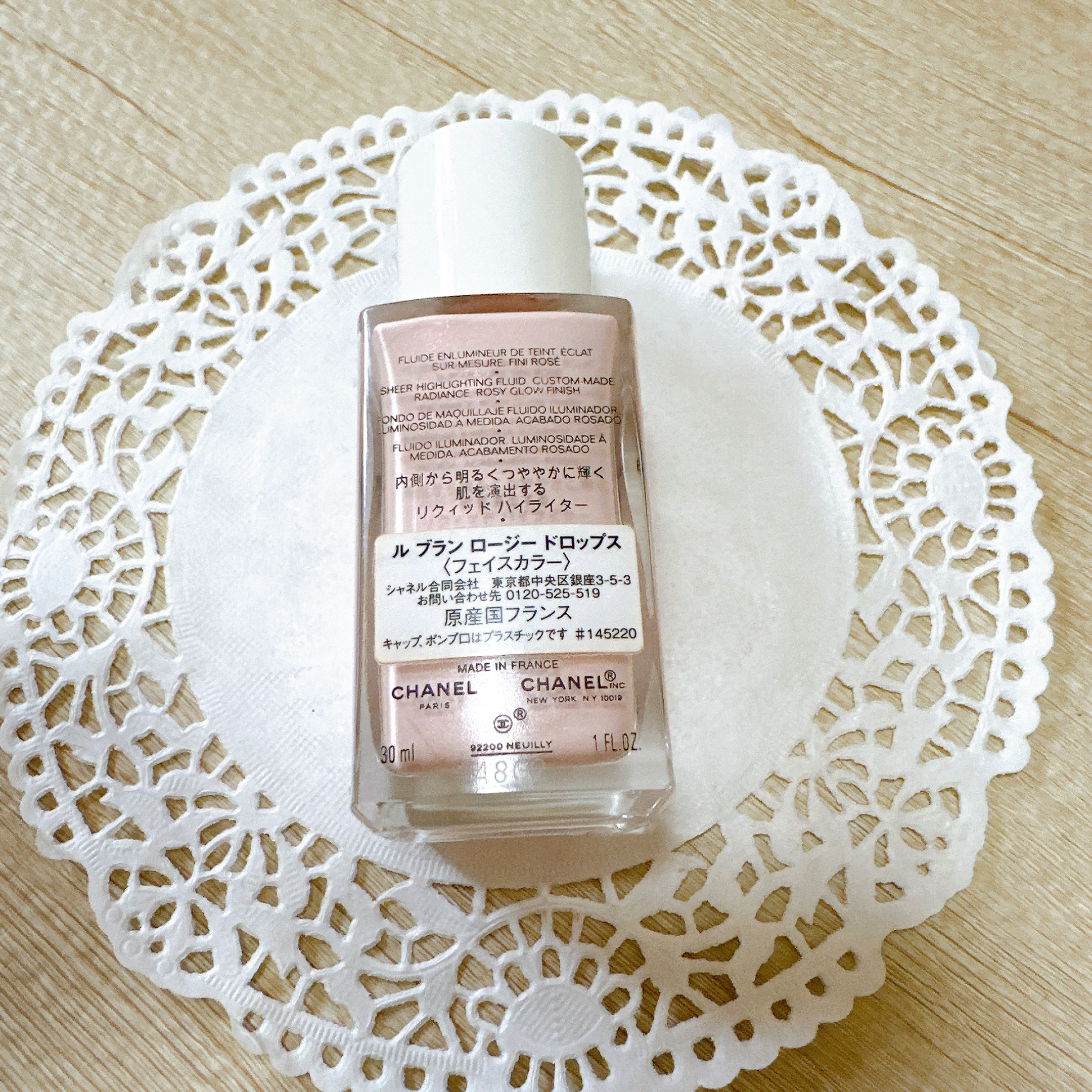 ル ブラン ロージー ドロップス/CHANEL/リキッドハイライトを使ったクチコミ（3枚目）