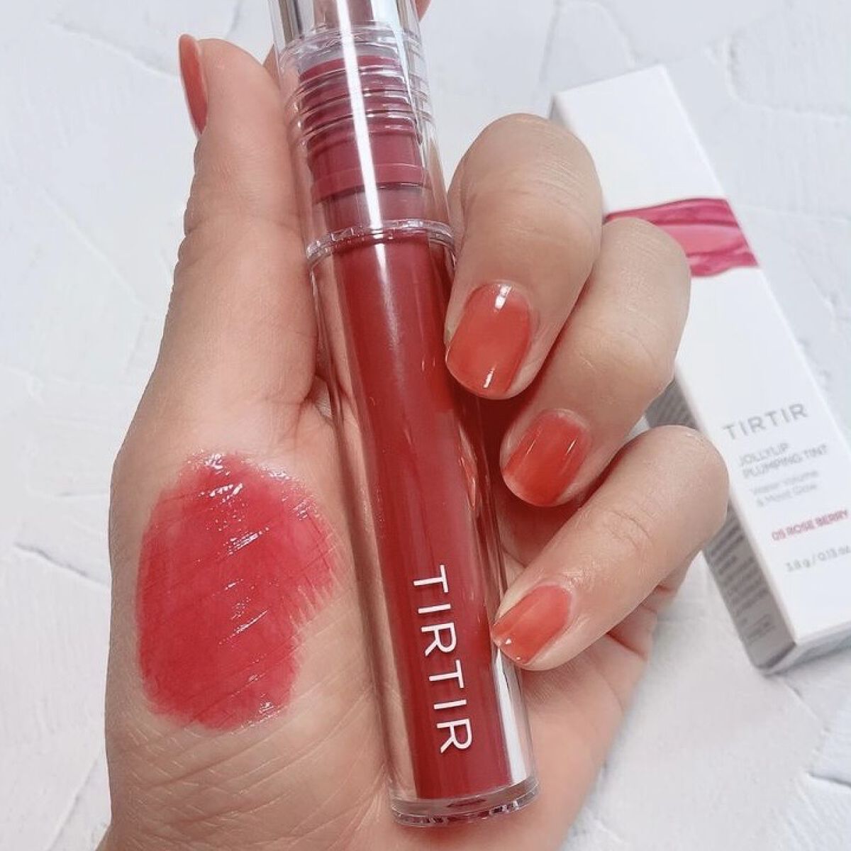 ジョリーリッププランプリップティント 05 ROSE BERRY/TIRTIR(ティルティル)/リップティントを使ったクチコミ（3枚目）