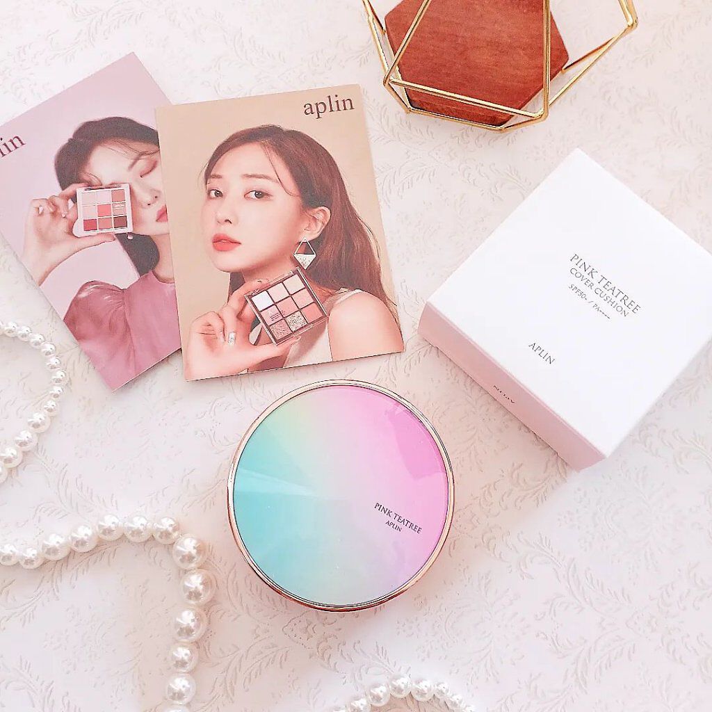 ピンクティーツリーカバークッション/APLIN/クッションファンデーションを使ったクチコミ（2枚目）