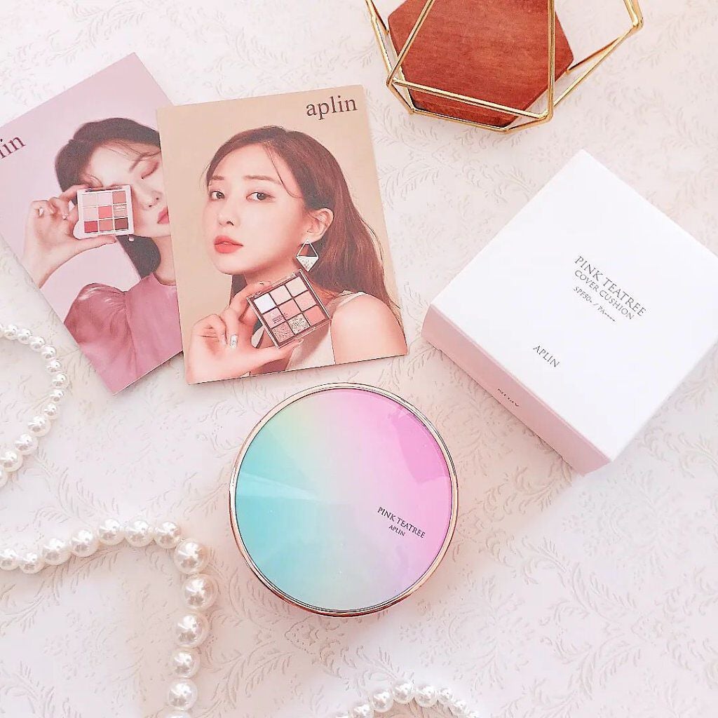 ピンクティーツリーカバークッション/APLIN/クッションファンデーションを使ったクチコミ(2枚目)