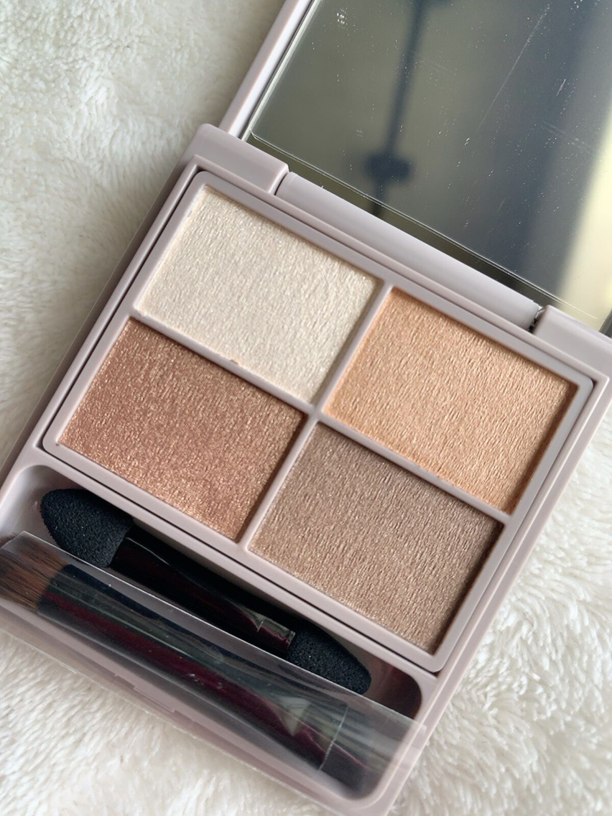 デザイニングアイカラー 01 ナチュラルブラウン/rafuna/アイシャドウパレットを使ったクチコミ（3枚目）