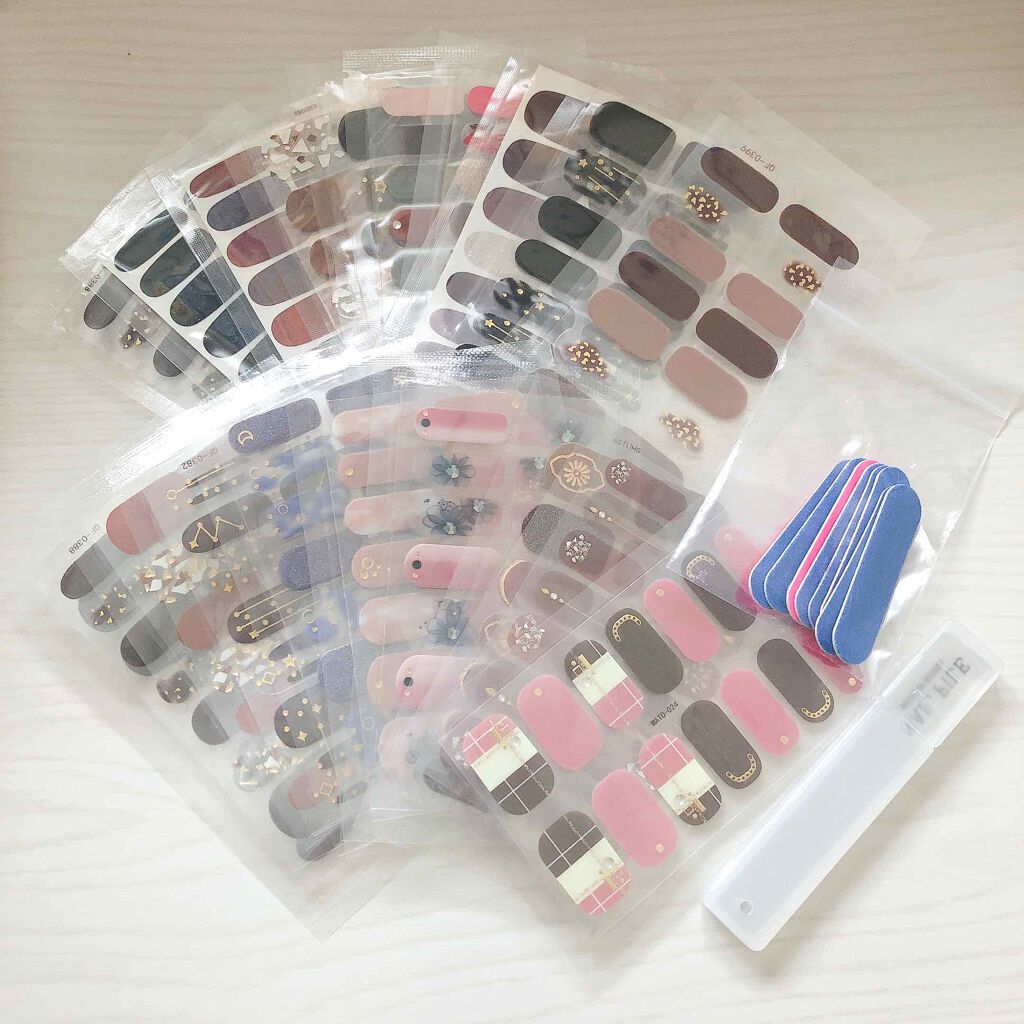 ネイルシール/Qoo10/ネイルシールを使ったクチコミ（1枚目）