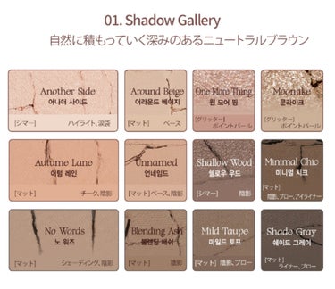 シェード アンド シャドウ パレット 01 SHADOW GALLERY/CLIO/アイシャドウパレットの画像