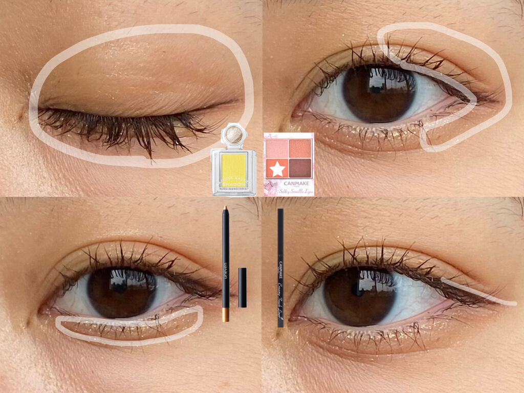 カラーリングソフトアイライナー/uneven/ペンシルアイライナーを使ったクチコミ（2枚目）