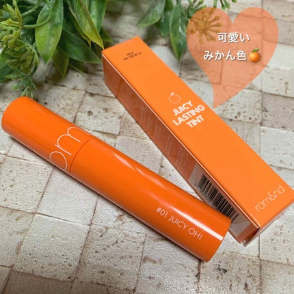 ジューシーラスティングティント 01 ジューシーオー(JUCY OH)/rom&nd/リップティントを使ったクチコミ(1枚目)