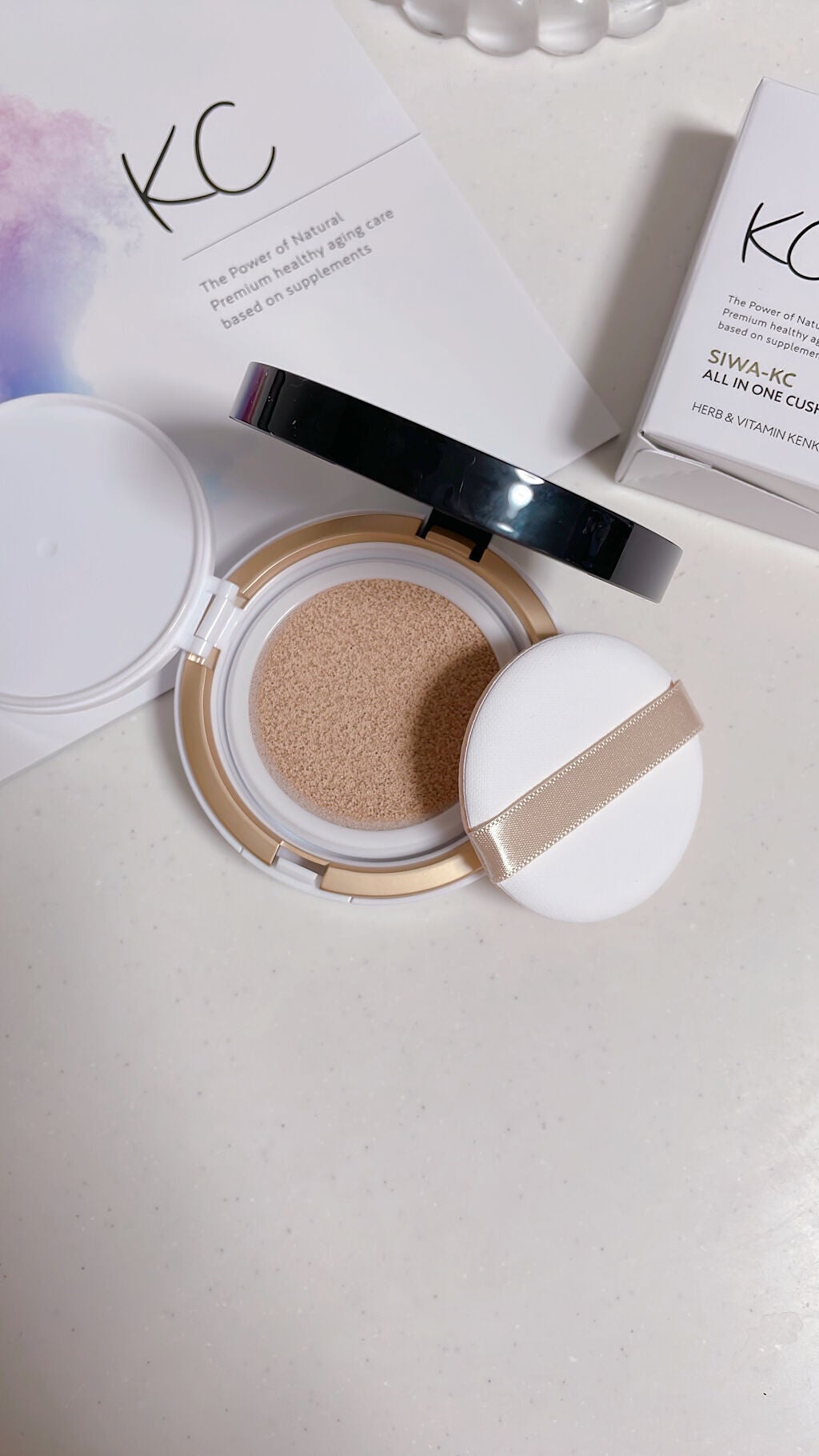 SIWA-KC オールインワンクッション/ハーブ健康本舗/クッションファンデーションを使ったクチコミ(2枚目)