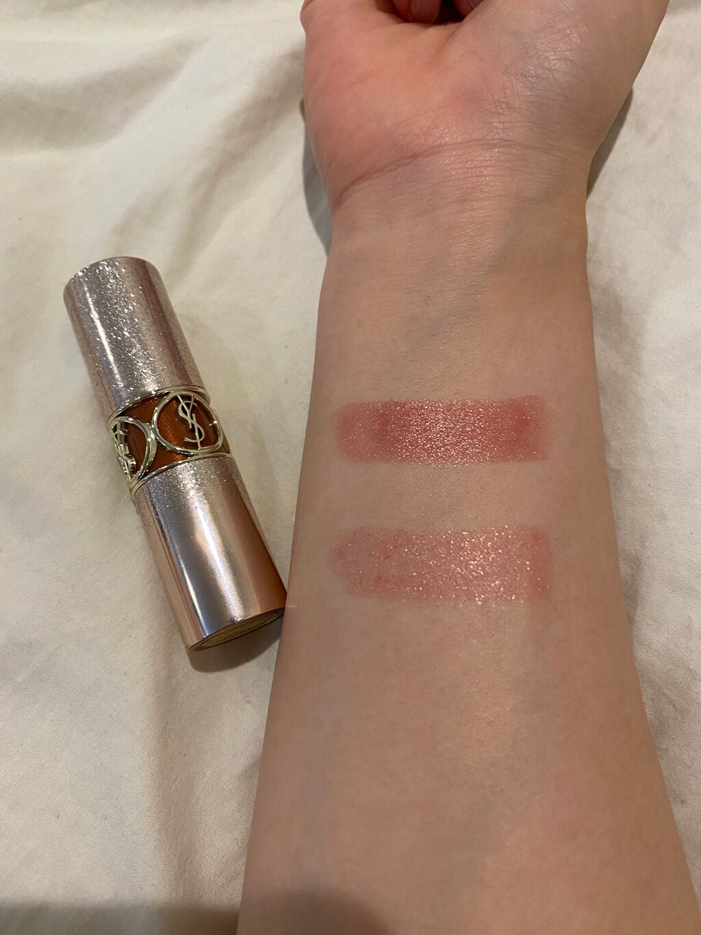 ルージュ ヴォリュプテ シャイン/YVES SAINT LAURENT BEAUTE/口紅を使ったクチコミ(3枚目)