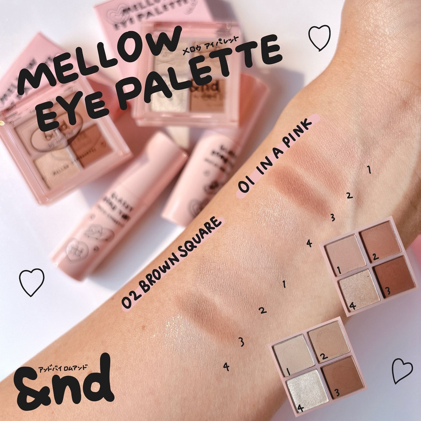 アンドバイロムアンド メロウアイパレット/&nd by rom&nd/アイシャドウパレットを使ったクチコミ(3枚目)