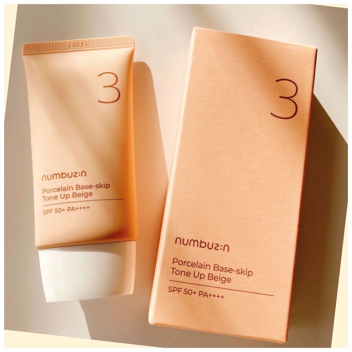 3番 ノーファンデ陶器肌トーンアップクリーム/numbuzin/化粧下地を使ったクチコミ(2枚目)