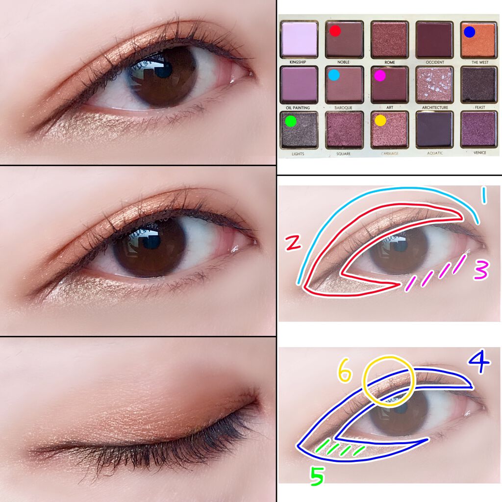 バロックペイント15色/PEONYELF/アイシャドウパレットを使ったクチコミ(6枚目)