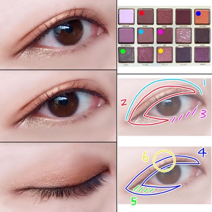 バロックペイント15色/PEONYELF/アイシャドウパレットを使ったクチコミ(6枚目)