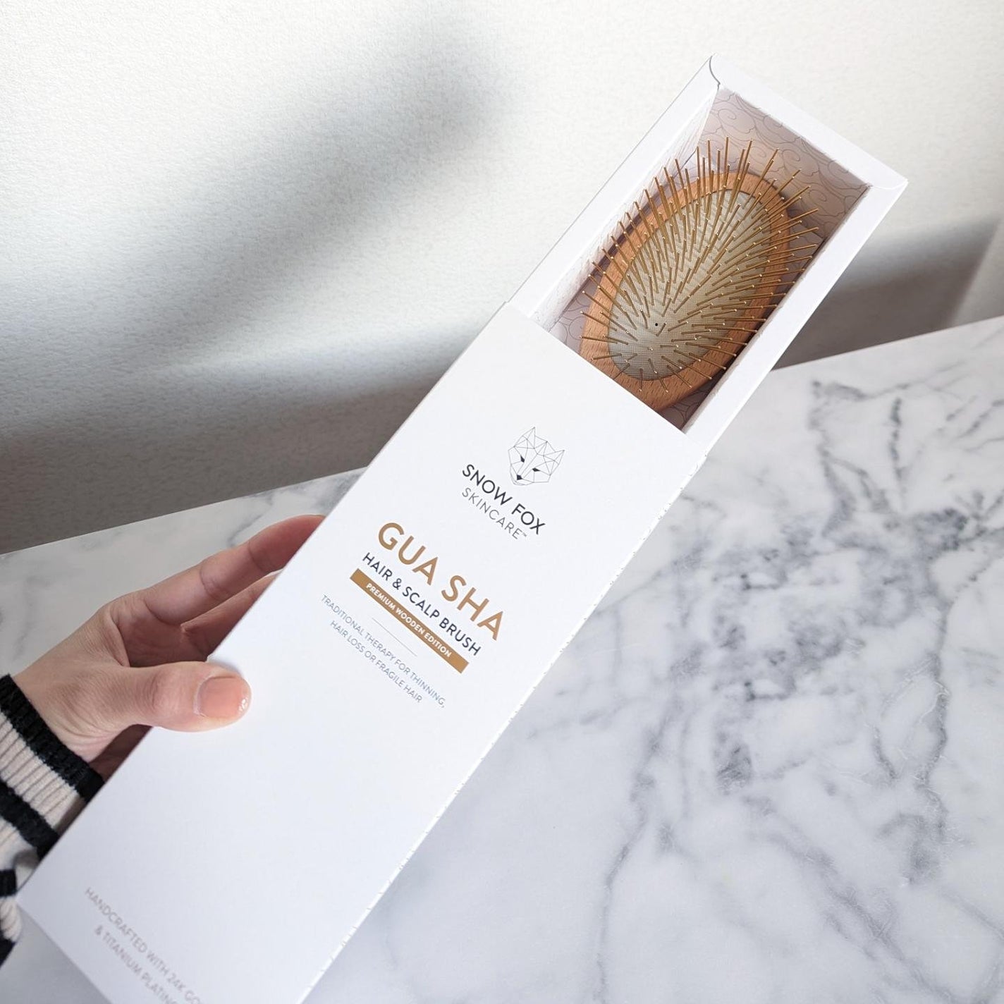 プレミアム FOXカッサ ウッド ヘアブラシ/SNOW FOX SKINCARE/メイクブラシを使ったクチコミ(8枚目)