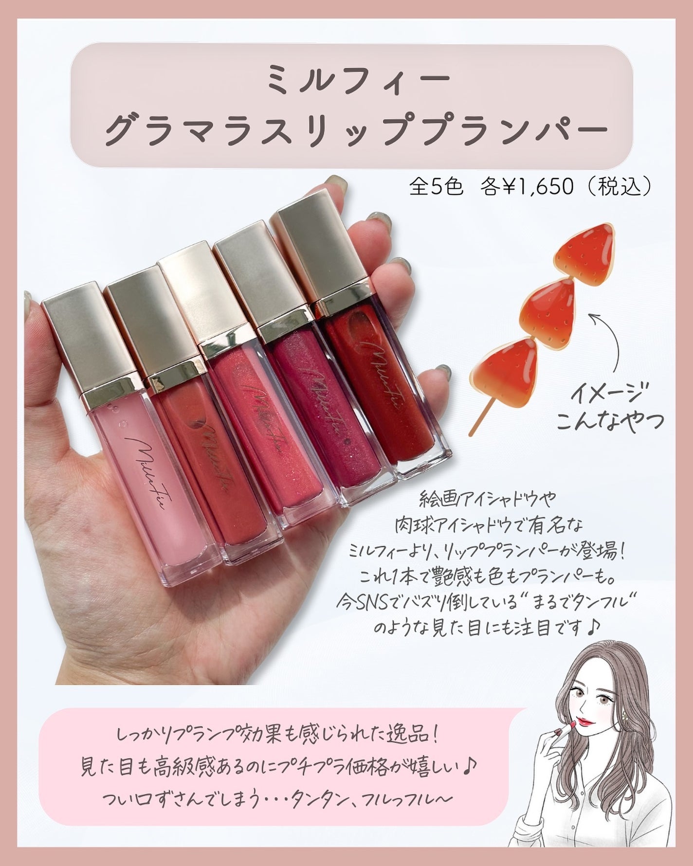 グラマラスリッププランパー/MilleFée/リッププランパーを使ったクチコミ(2枚目)