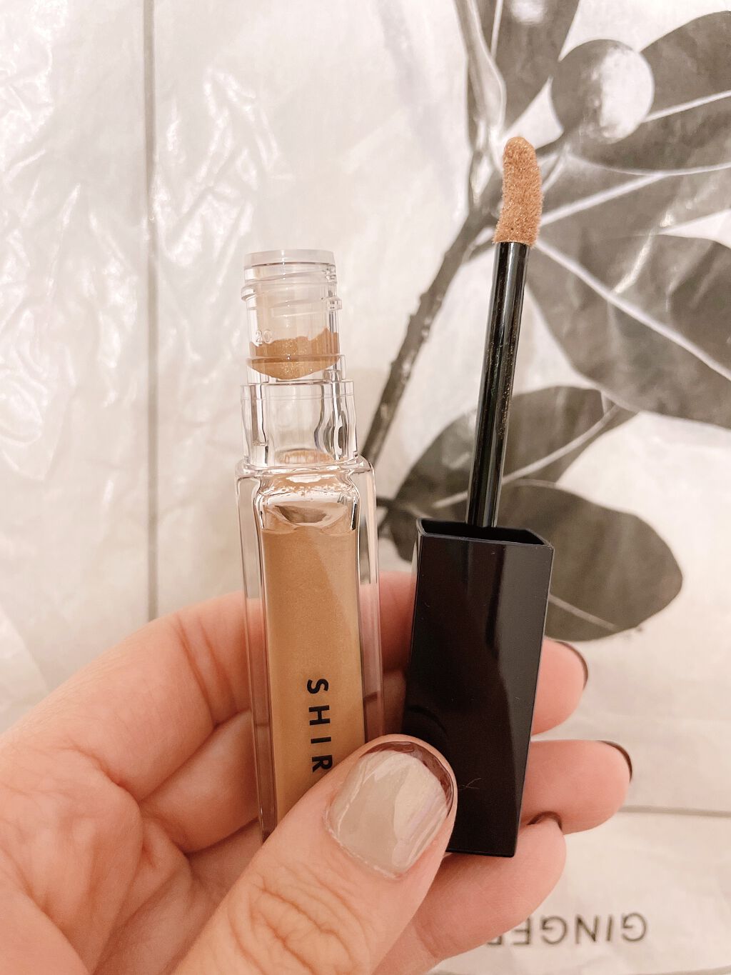 カレンデュラアイシャドウリキッド 0C04 サンドベージュ/SHIRO/リキッドアイシャドウを使ったクチコミ（2枚目）