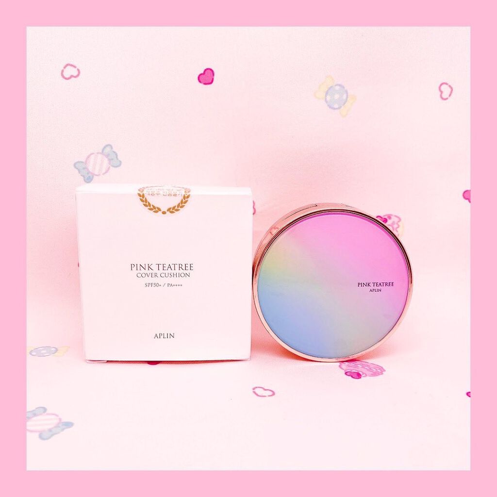 ピンクティーツリーカバークッション/APLIN/クッションファンデーションを使ったクチコミ(1枚目)