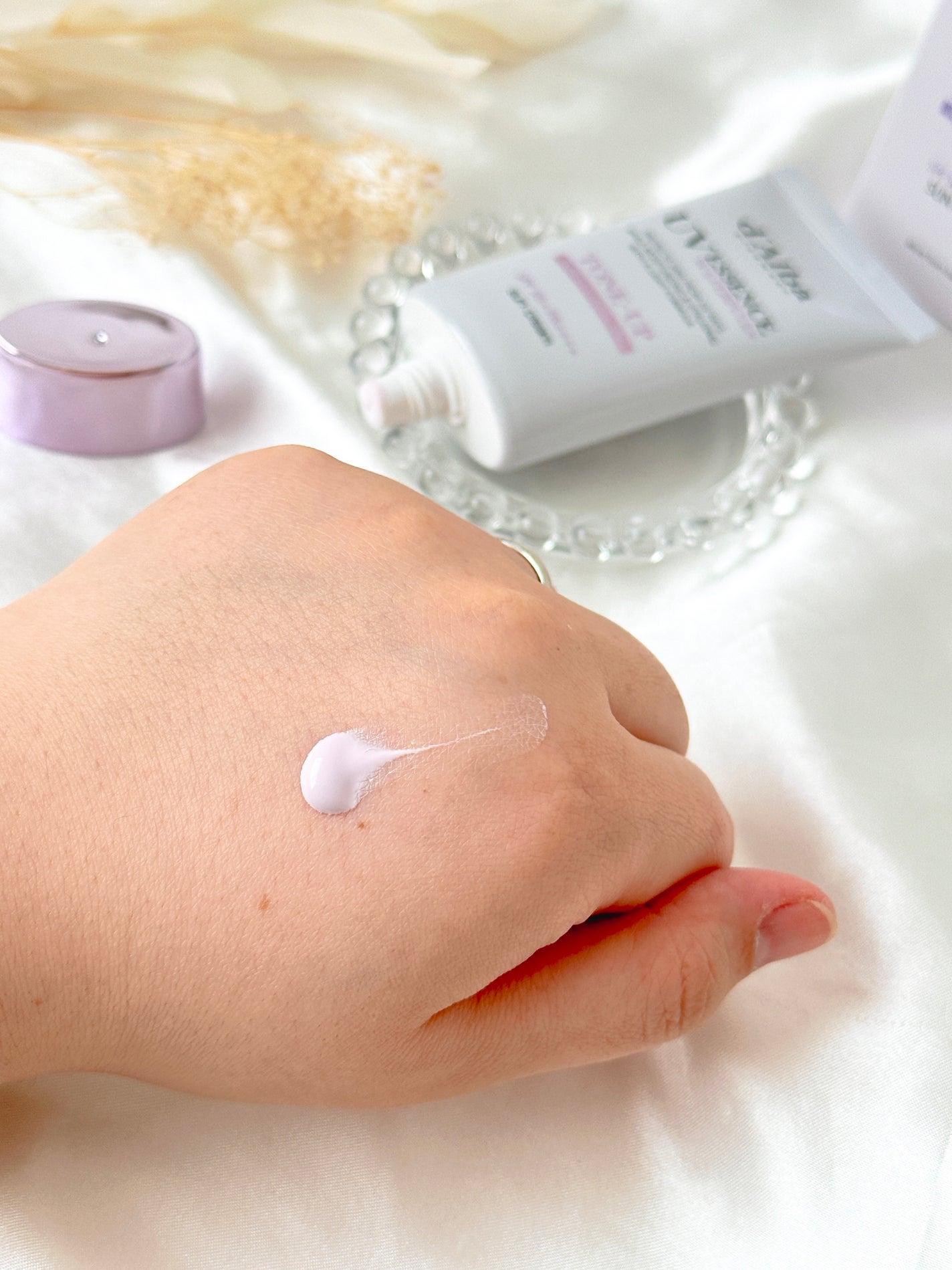 ダルバ ウォータフル トーンアップ サンクリーム(パープル)/ダルバ/日焼け止めクリームを使ったクチコミ(2枚目)