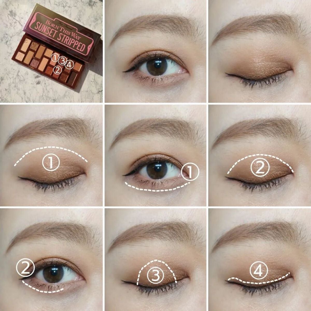 ボーンディスウェイ サンセット ストリップ アイシャドウ パレット/Too Faced/アイシャドウパレットを使ったクチコミ(4枚目)