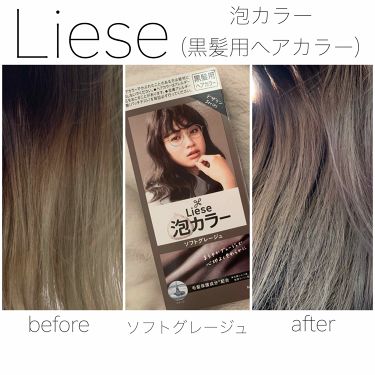 泡カラー 医薬部外品 リーゼの口コミ 黒髪にもok リーゼ泡カラーソフトグレー By Arii 乾燥肌 代後半 Lips