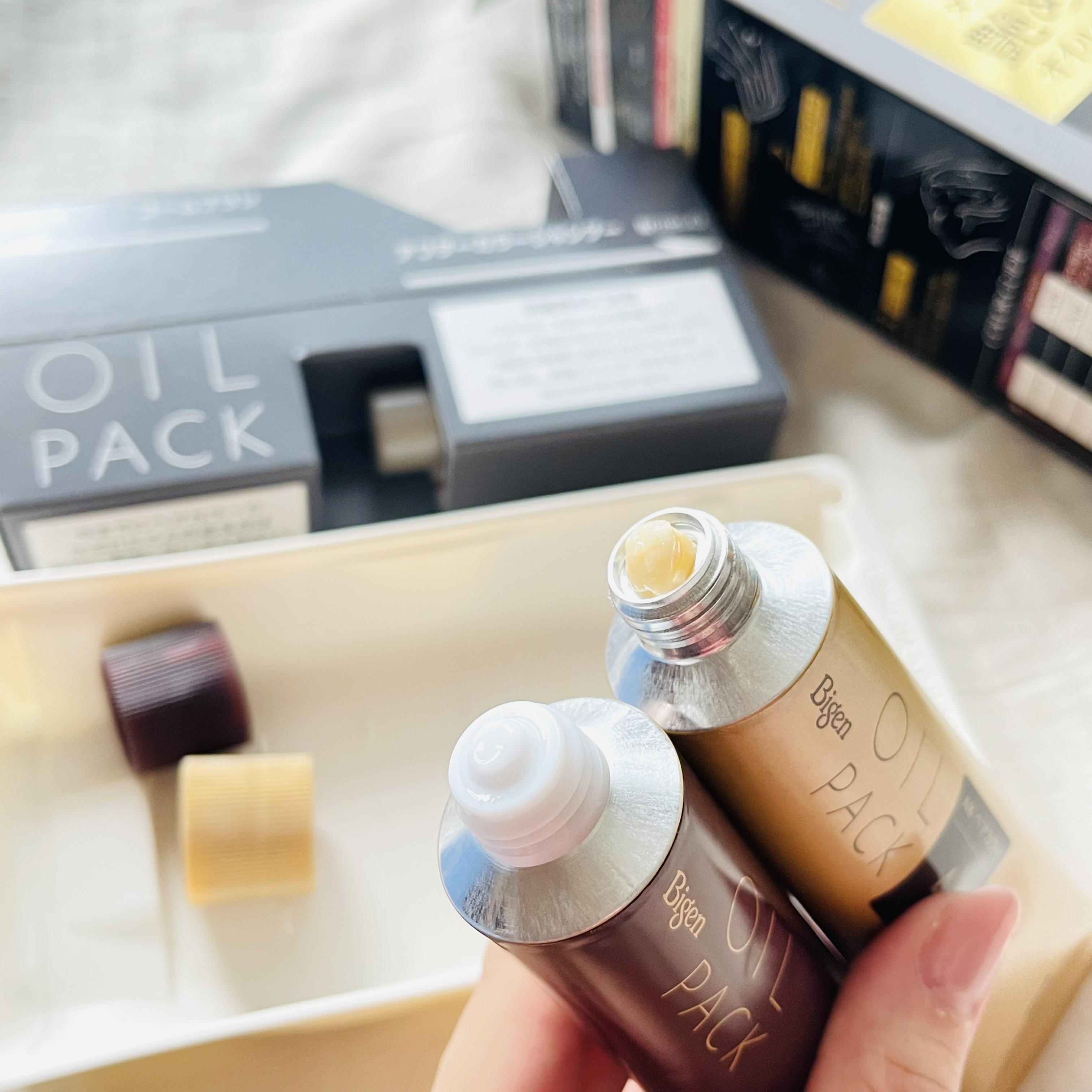 オイルパックカラー 4AB/ビゲン/ヘアカラーを使ったクチコミ（2枚目）