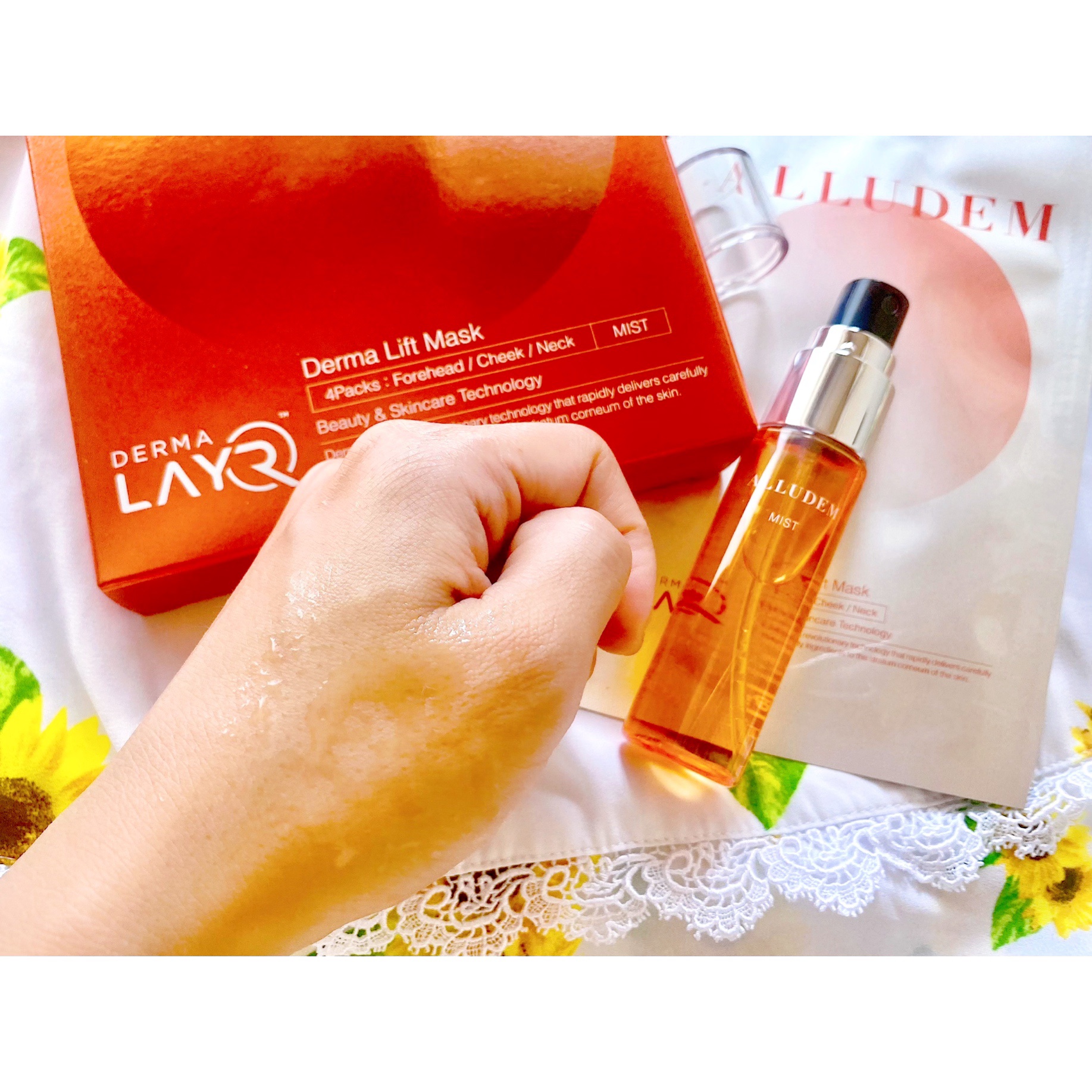 Derma Lift Mask/ALLUDEM/スキンケアキットを使ったクチコミ（3枚目）