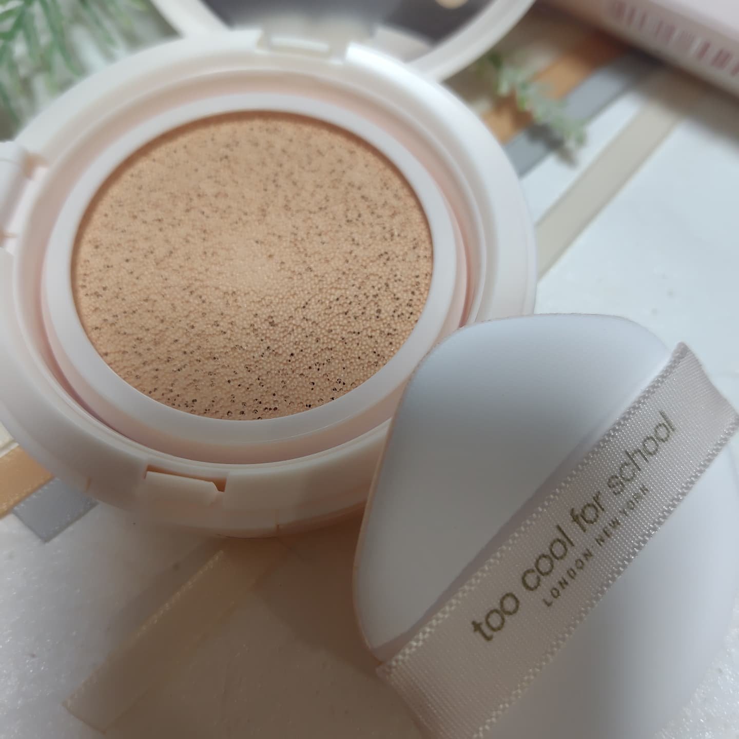 too cool for school フィクシングヌードクッションのクチコミ「too cool for school フィクシングヌードフィットクッションをモニターしました.....」（2枚目）