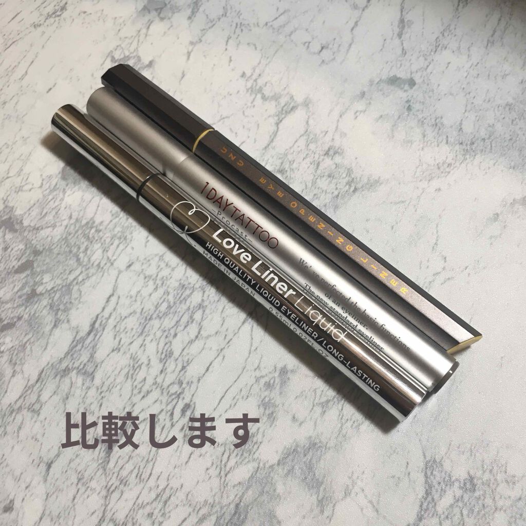 1DAY TATTOO プロキャスト ザ・アイライナー/K-パレット/リキッドアイライナーを使ったクチコミ（2枚目）