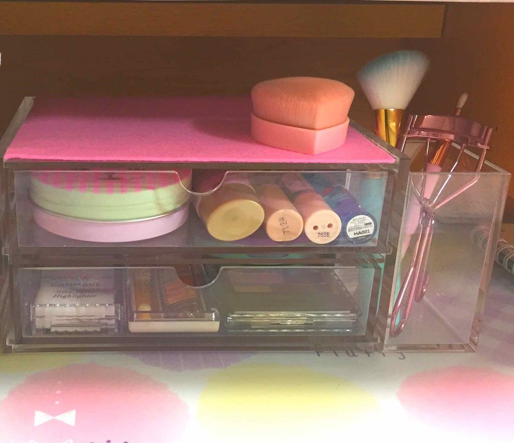 重なるアクリルケース2段引出/無印良品/その他化粧小物を使ったクチコミ(1枚目)