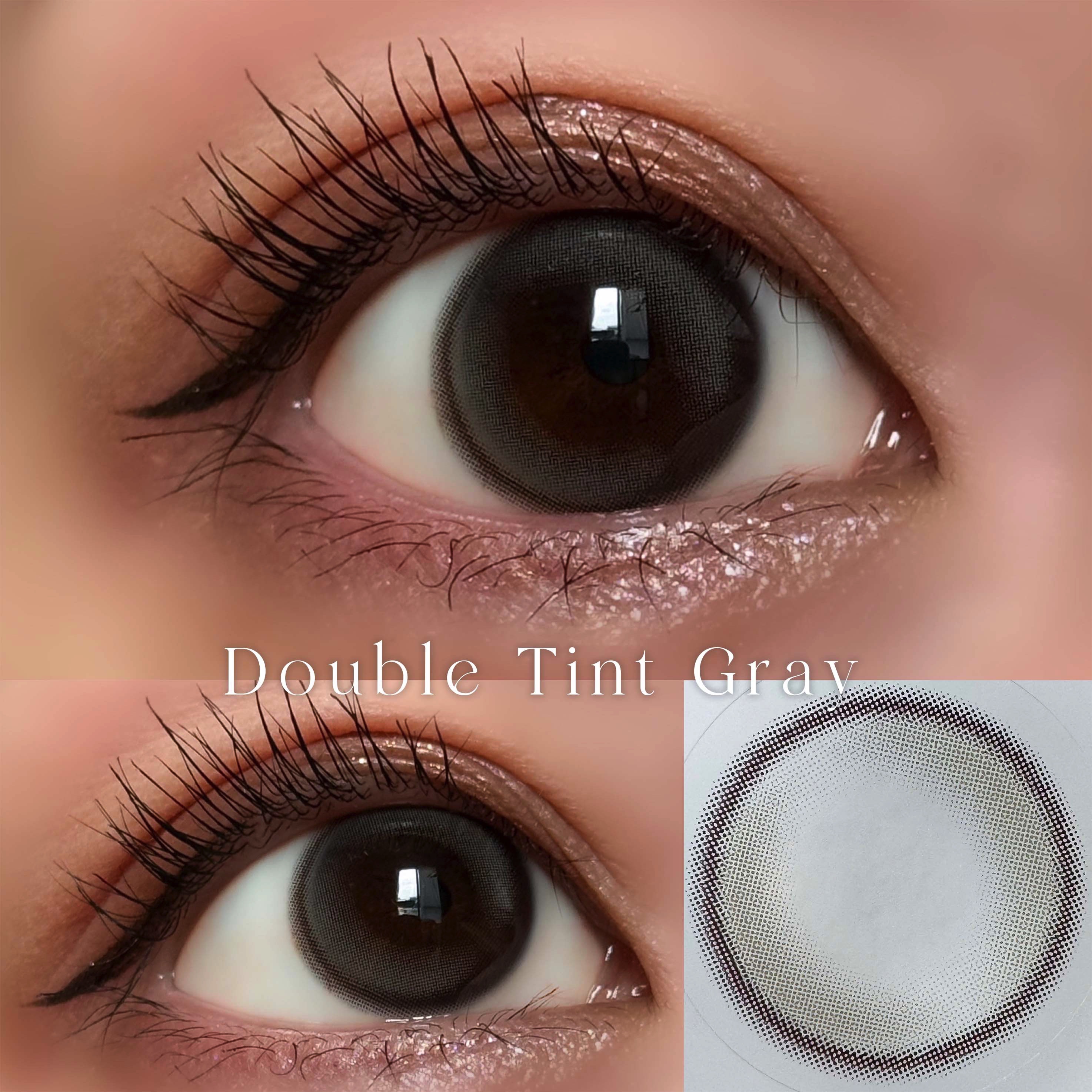 Moonrise Dew Gray/POPLENS/１ヶ月（１MONTH）カラコンを使ったクチコミ（3枚目）