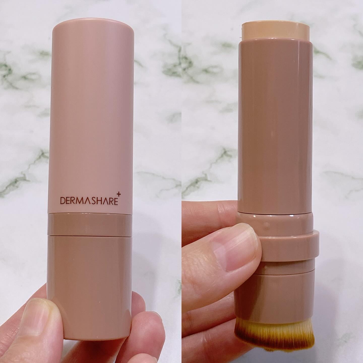 ヴィーガンナチュラルカバースティックファンデーション 23/DERMASHARE/その他ファンデーションを使ったクチコミ（2枚目）