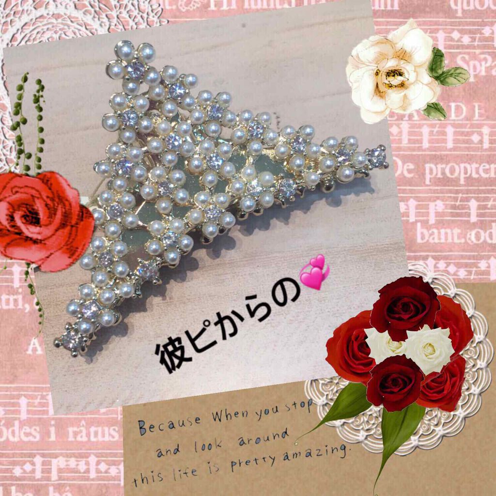 珈琲豆♡ on LIPS 「珈琲豆♡のヘアアクセサリーゴージャスなパールラインストーン3角..」(1枚目)