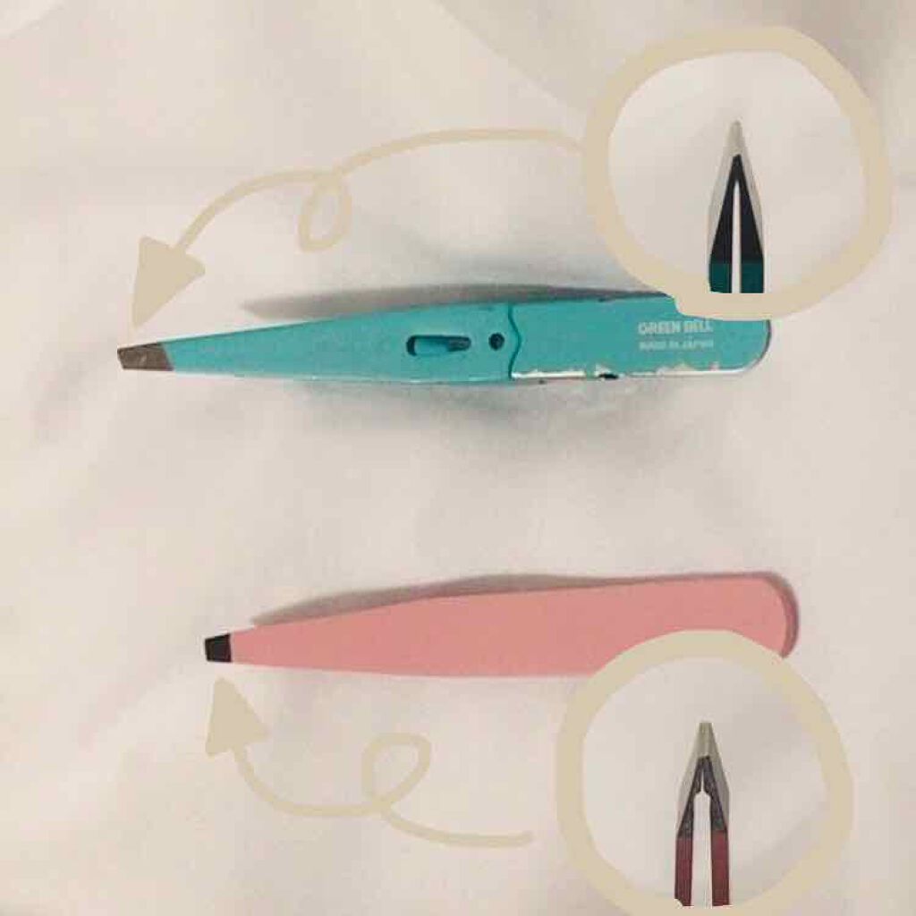 驚きの毛抜き（先斜めタイプ）/グリーンベル/毛抜きを使ったクチコミ（2枚目）