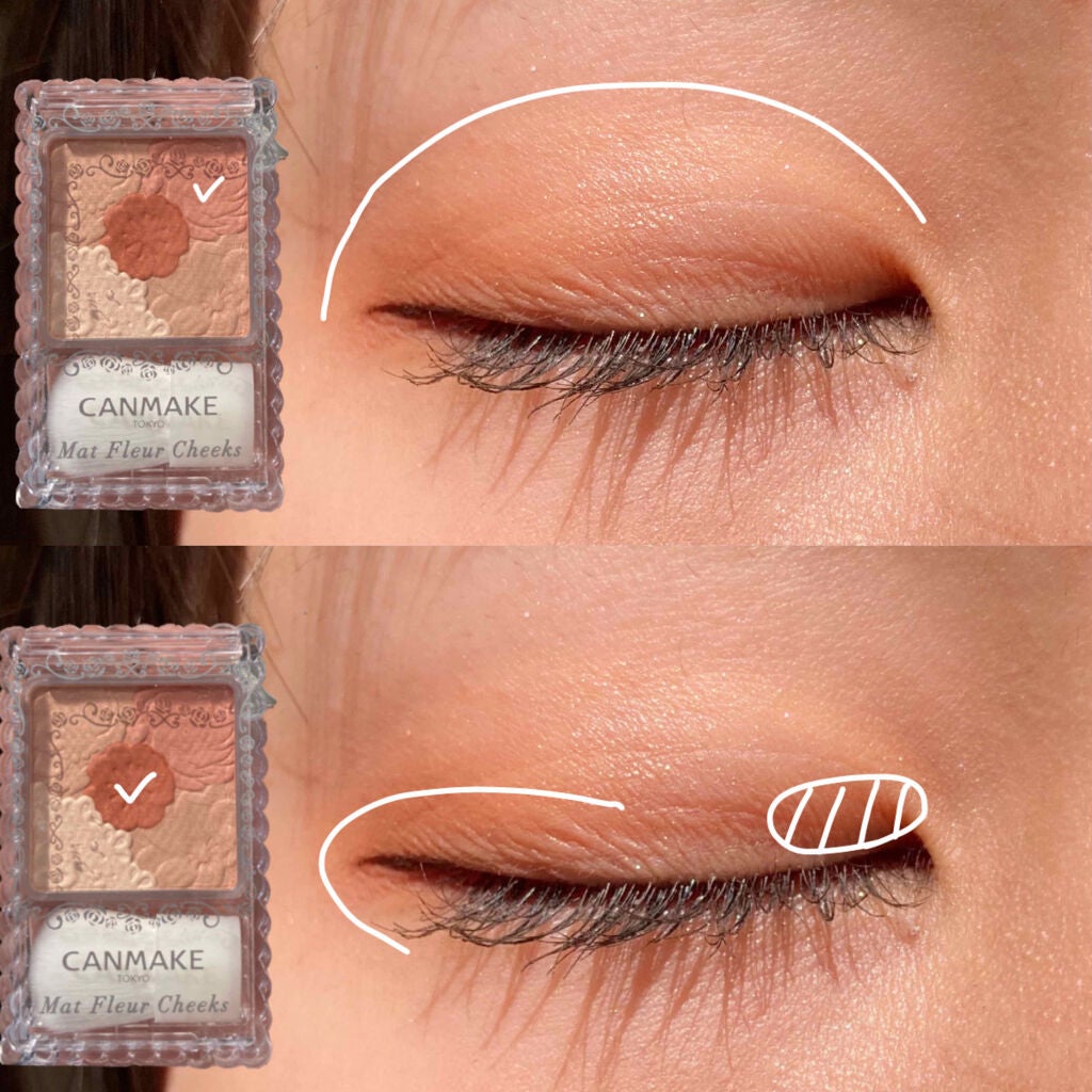 マットフルールチークス/キャンメイク/パウダーチークを使ったクチコミ(2枚目)