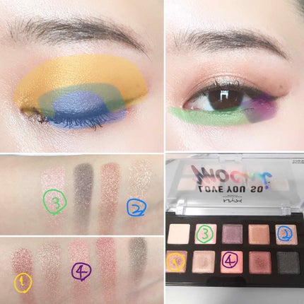 ラブ ユー ソー モッチ シャドウ パレット/NYX Professional Makeup/ジェル・クリームアイシャドウを使ったクチコミ(4枚目)