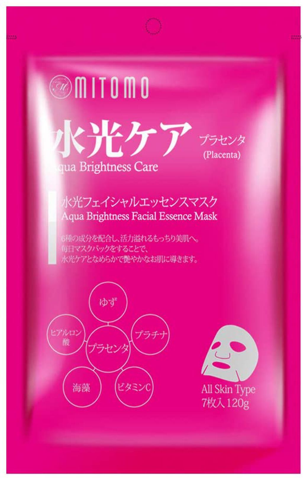 MITOMO 水光ケア フェイシャルマスク(プラセンタ)