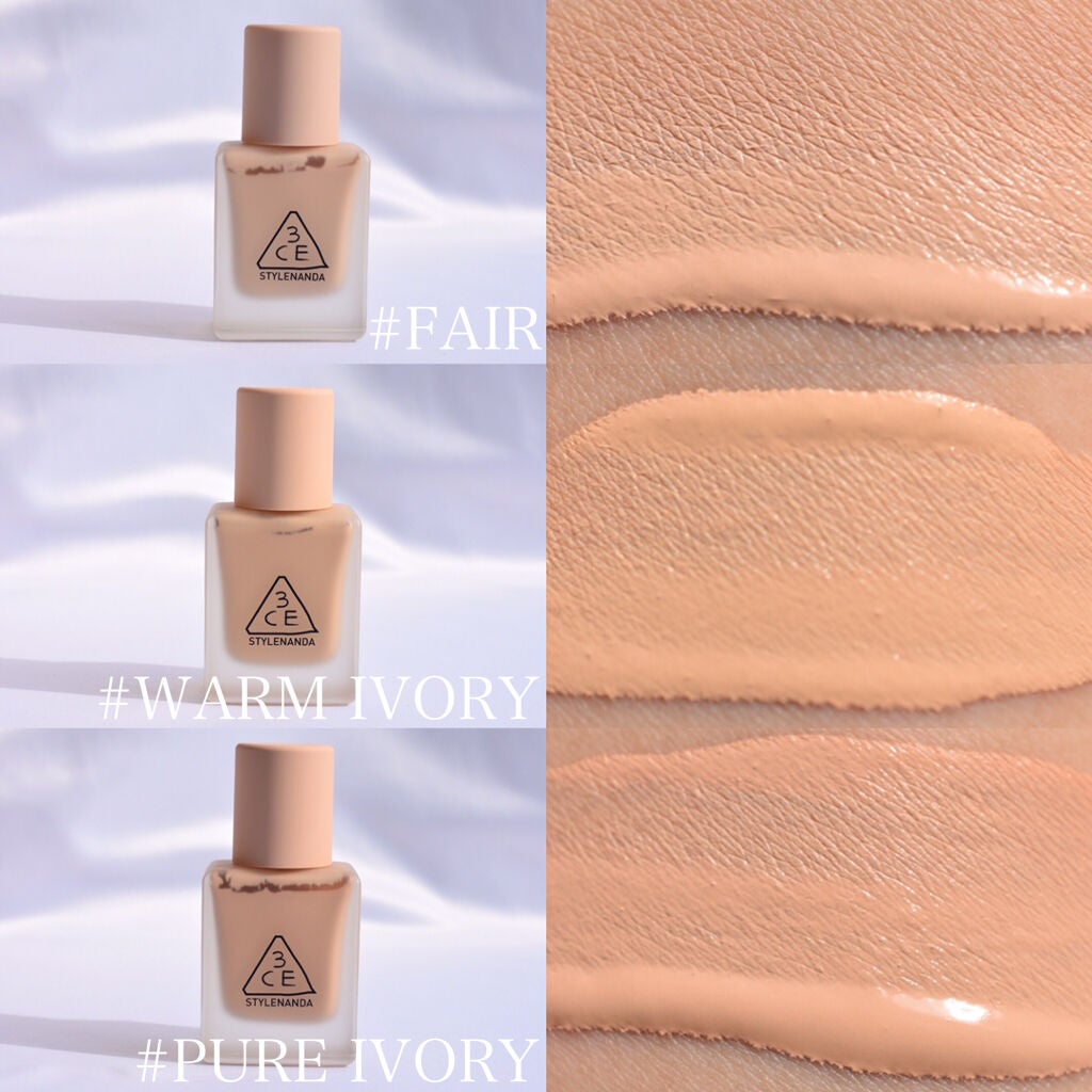 3CE VELVET FIT FOUNDATION/3CE/リキッドファンデーションを使ったクチコミ(3枚目)