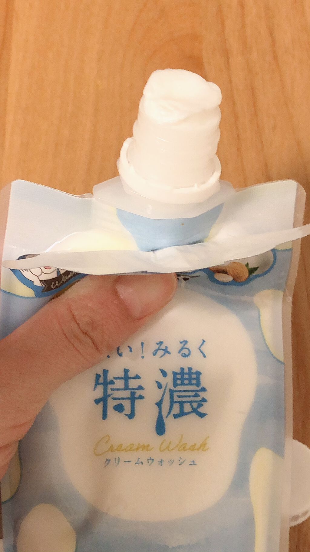 はい!みるく特濃 クリームウォッシュ/ロゼット/洗顔フォームを使ったクチコミ(2枚目)