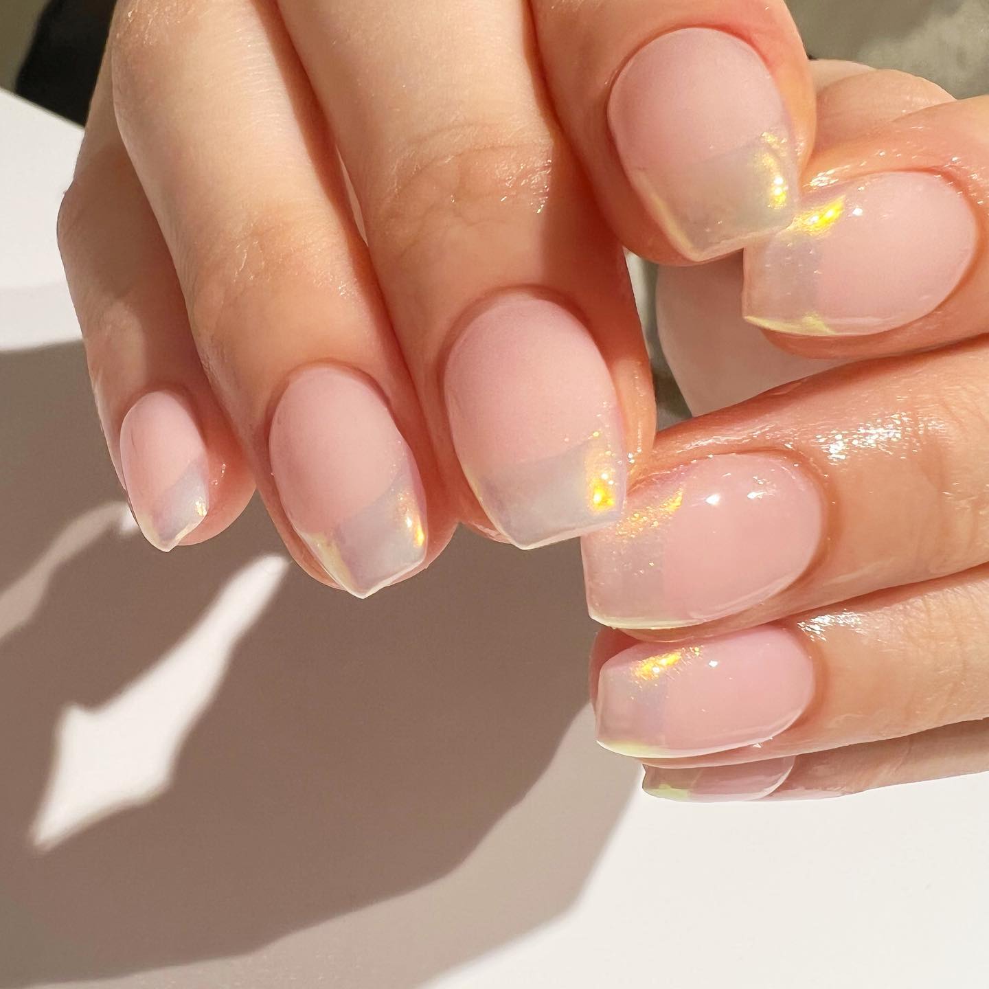 #オーロラフレンチネイル,#ジェルネイル,#ネイルのネイルデザイン