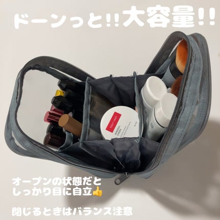 メッシュ縦型ポーチ/キャンドゥ/化粧ポーチを使ったクチコミ(4枚目)