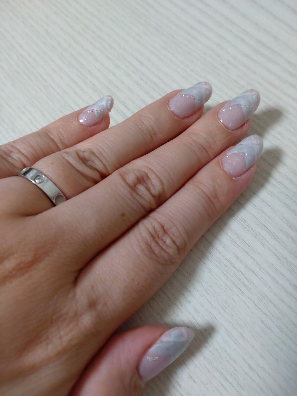 ジェルネイル ホワイト/セリア/ジェルネイルを使ったクチコミ（1枚目）