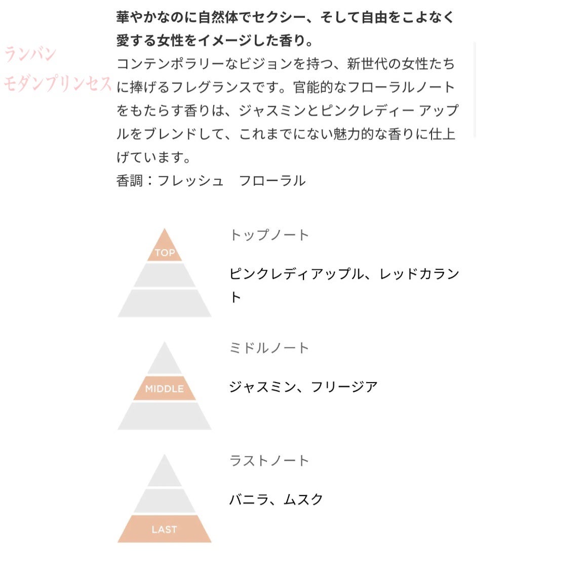 ランバン モダン プリンセス オードパルファム/LANVIN/香水(レディース)を使ったクチコミ(3枚目)
