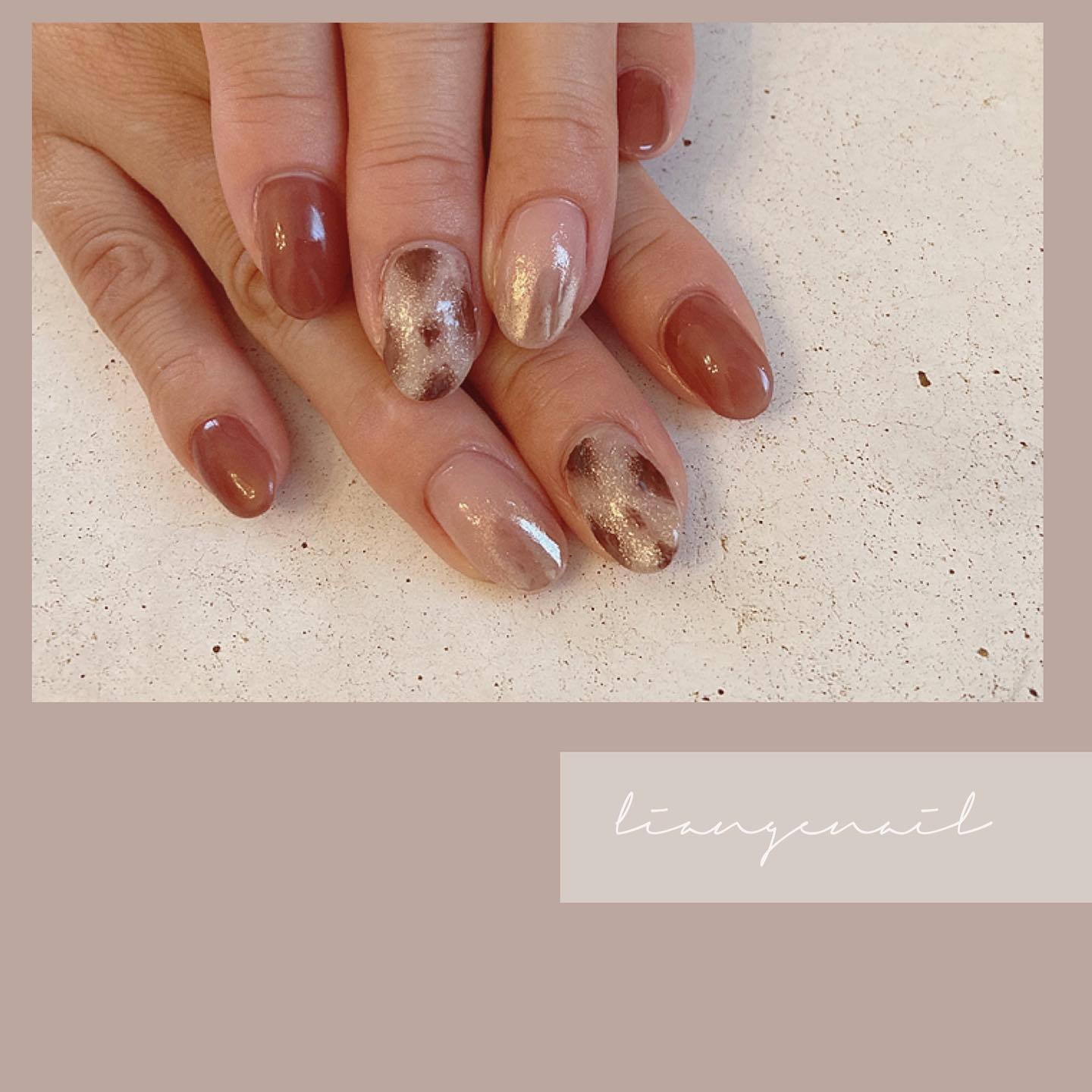 #リアンジェネイル,#柏ネイル,#ネイル,#レオパードネイル,#テラコッタネイル,#ミラーネイルのネイルデザイン