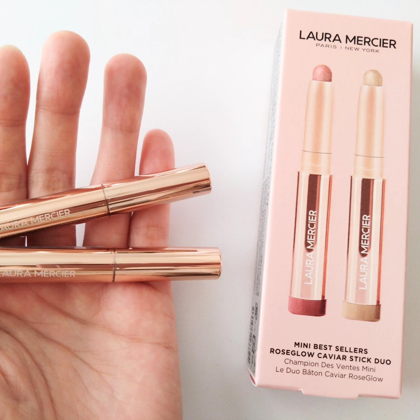 ミニ ベストセラーズ ローズグロウ キャビア スティック デュオ/ローラ メルシエ/メイクアップキットを使ったクチコミ（2枚目）