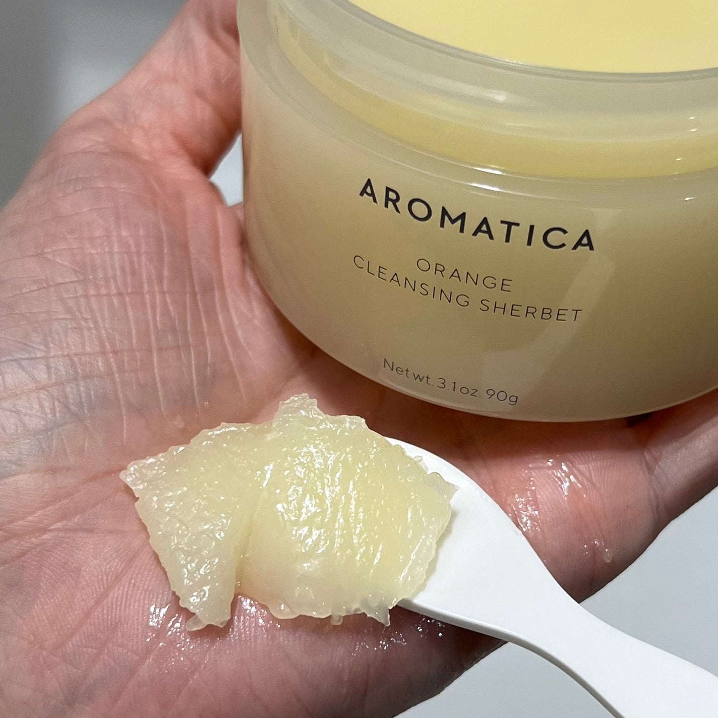 オレンジクレンジングシャーベット/AROMATICA/クレンジングバームを使ったクチコミ(3枚目)