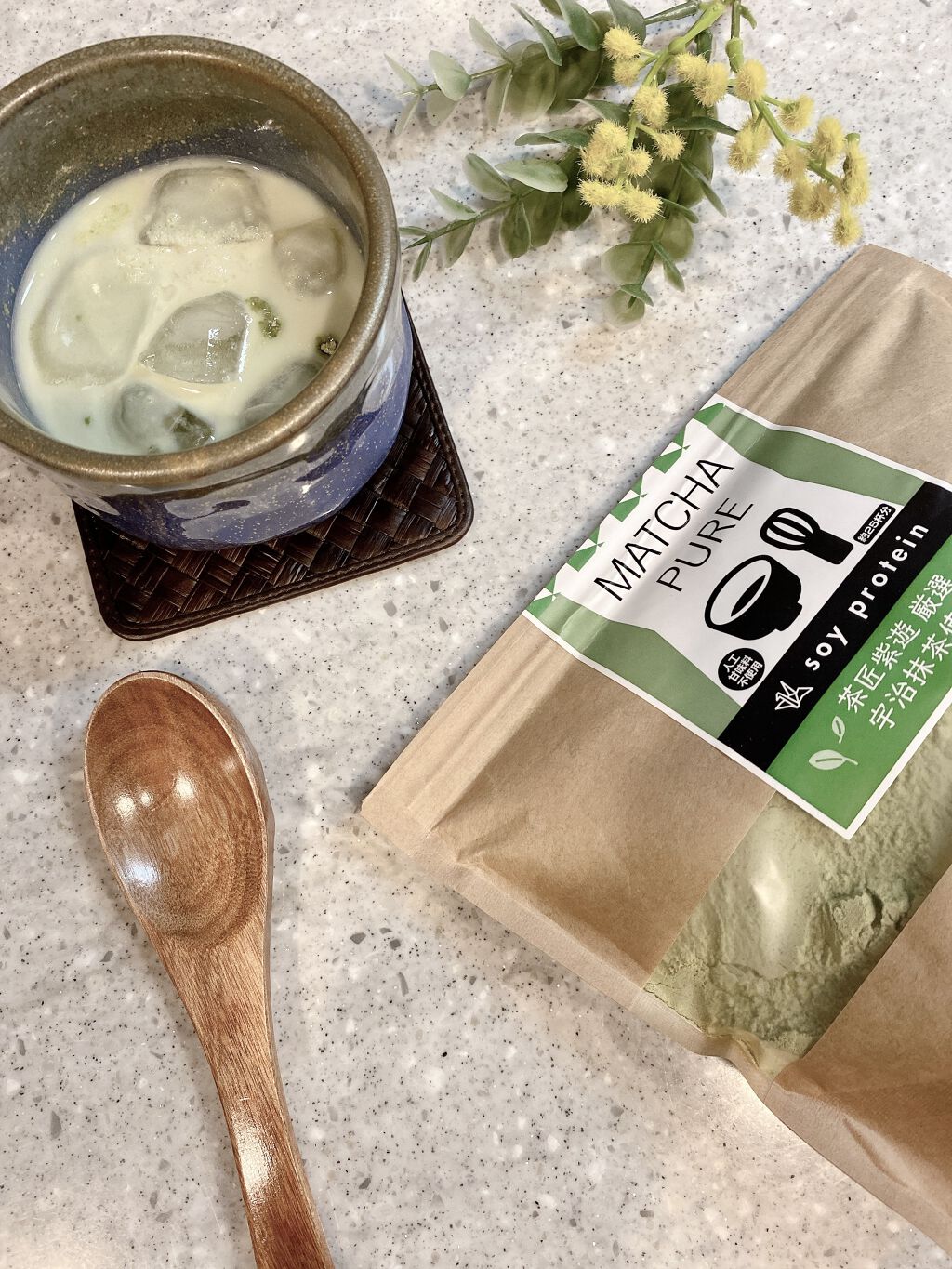 MATCHA PURE（プロテインパウダー）/ピュアパートナー/ソイプロテインを使ったクチコミ（1枚目）