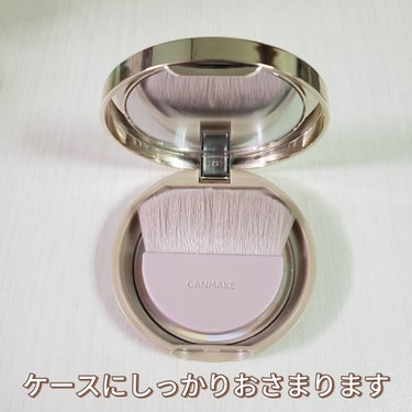 キャンメイク マシュマロフィニッシュパウダーブラシのクチコミ「【使った商品】
マシュマロフィニッシュパウダーブラシ
※これは限定デザインで、定番品のデザイン.....」（3枚目）