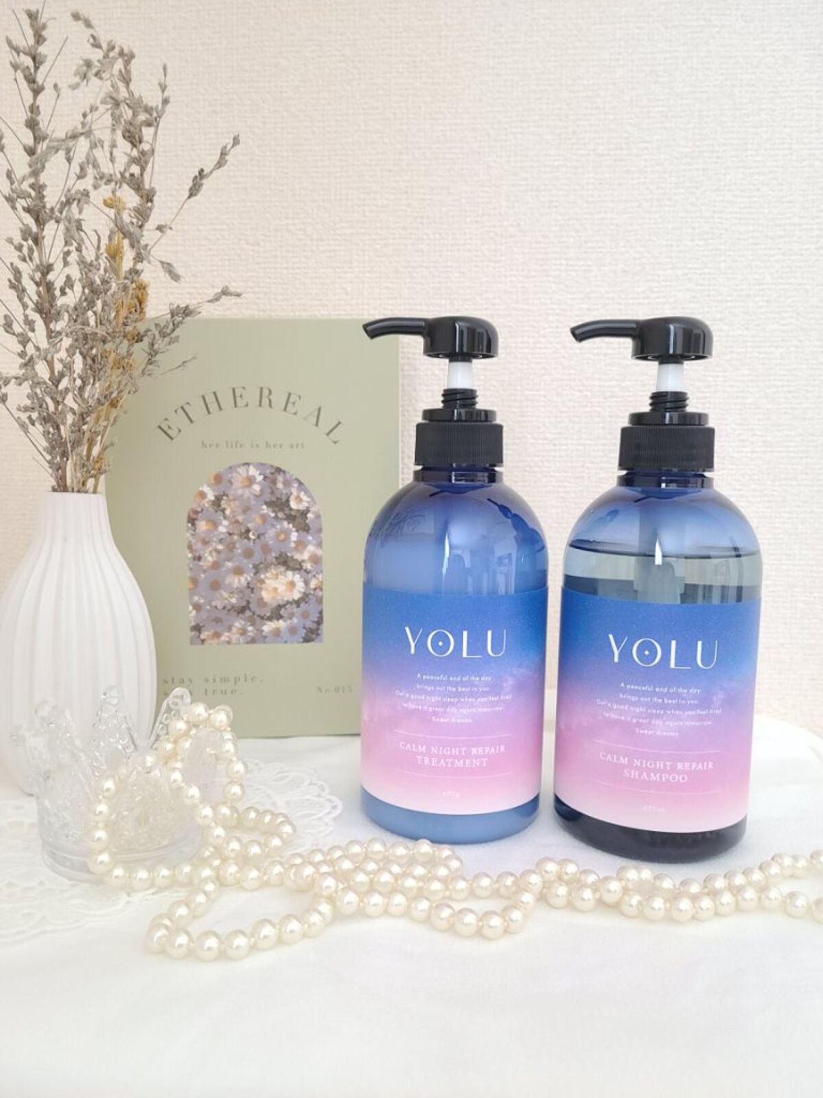 カームナイトリペアシャンプー/トリートメント/YOLU/市販シャンプーを使ったクチコミ(1枚目)