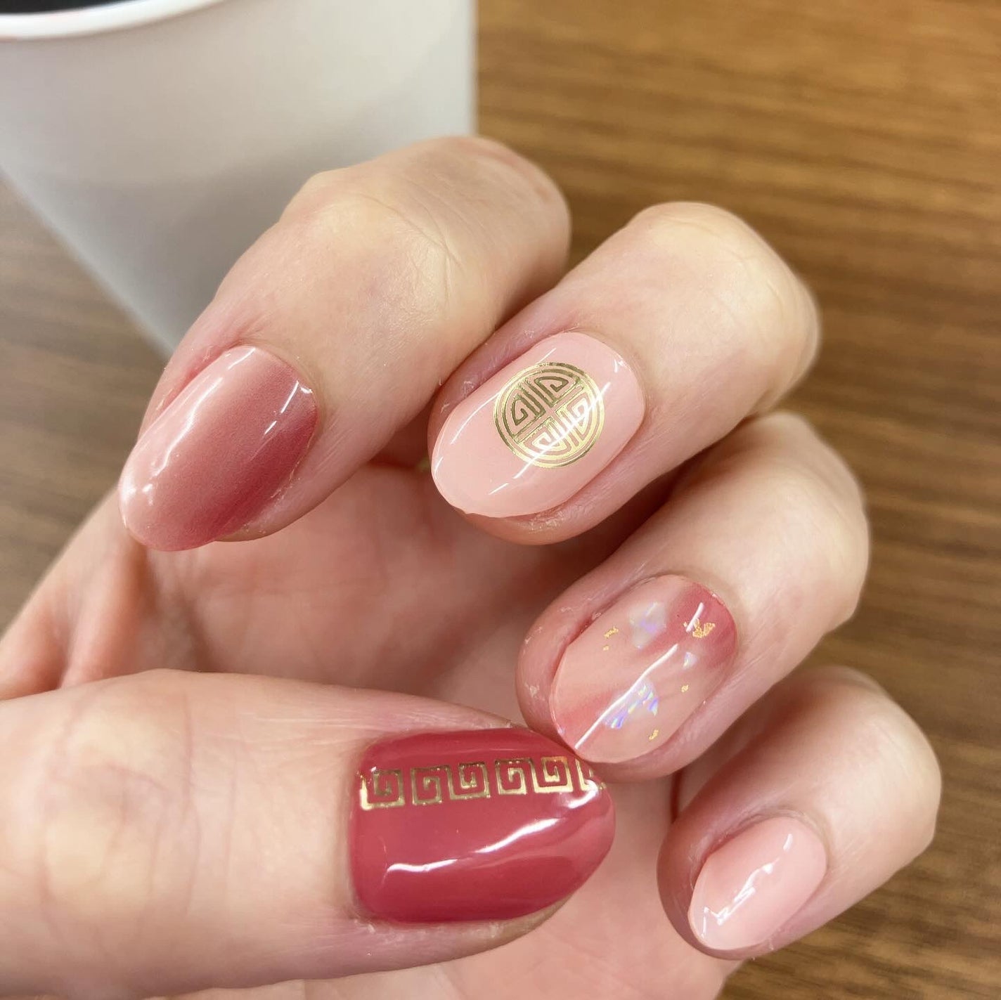 セミキュアジェルネイル(ハンド)/ohora/ネイルシールを使ったクチコミ(4枚目)