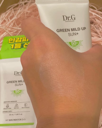 グリーンマイルドアップサンプラス/Dr.G/日焼け止めクリームを使ったクチコミ(3枚目)